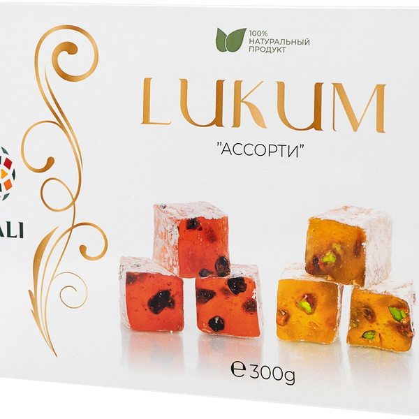 Лукум Hayali Ассорти с фисташкой и гранатовый с барбарисом 300г