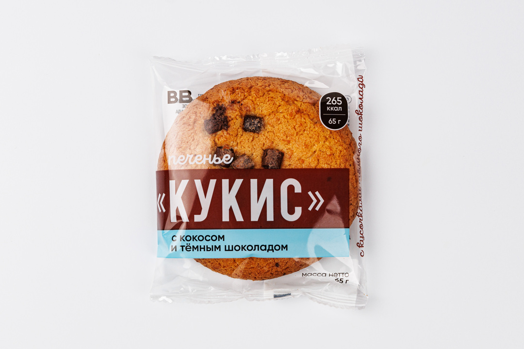 

Кукис с кокосом и темным шоколадом 65 г