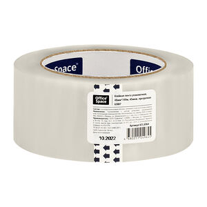 Клейкая лента упаковочная OfficeSpace 48 мм x100 м 45 мкм прозрачная