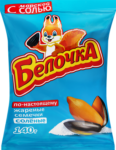 Семечки Белочка Морская соль Жареные пакет 140 г