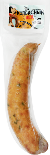 

Колбаса копчено-запеченная ПК БАЗИЛИК Деревенская из индейки, весовая