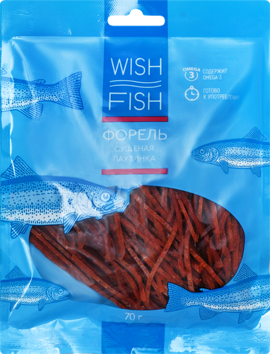

Форель сушеная Wish Fish паутинка 70 г