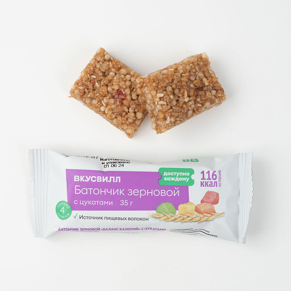 Батончик зерновой с цукатами