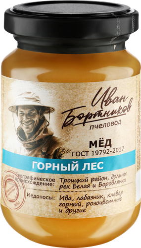 

Мед Пчеловод Иван Бортников Горный лес 240 г