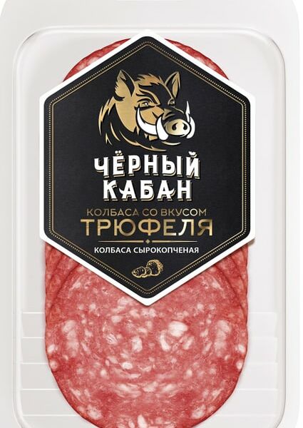 Колбаса Черный кабан со вкусом Трюфеля сырокопченая нарезка 85г