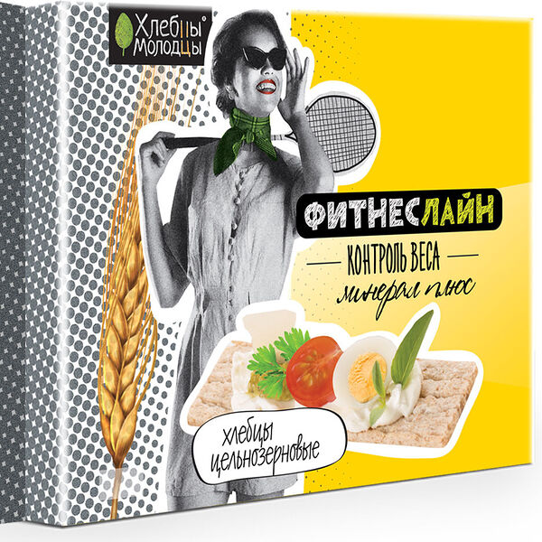 Хлебцы цельнозерновые Хлебцы-молодцы Фитнеслайн Минерал плюс