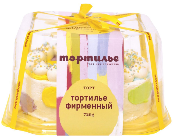 Торт Тортилье Фирменный бисквитный с масляным кремом 720г