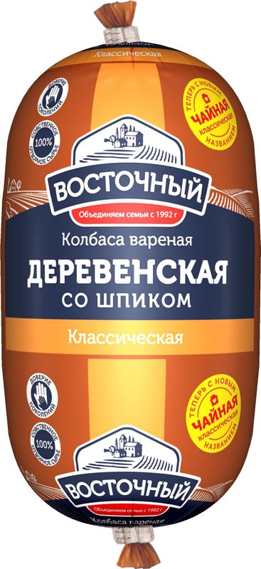 

Колбаса Восточный Деревенская со шпиком вареная 350 г