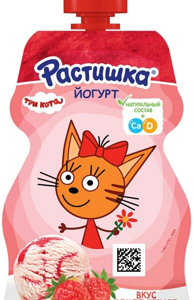 Йогурт Растишка Земляничное мороженое 2.6% 70г