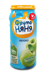Фруктовое пюре Фрутоняня яблоко, с 4 месяцев в Магнит со скидкой –23%