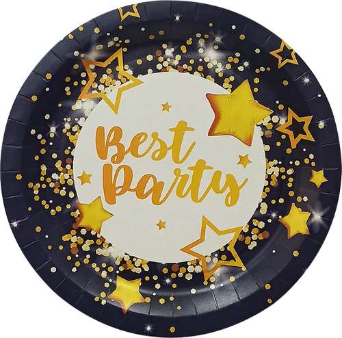 

Тарелки одноразовые Хамелеон цвет в ассортименте 6 шт 23 см