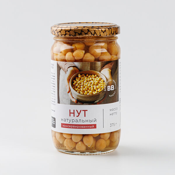 Нут натуральный консервированный, 375 г
