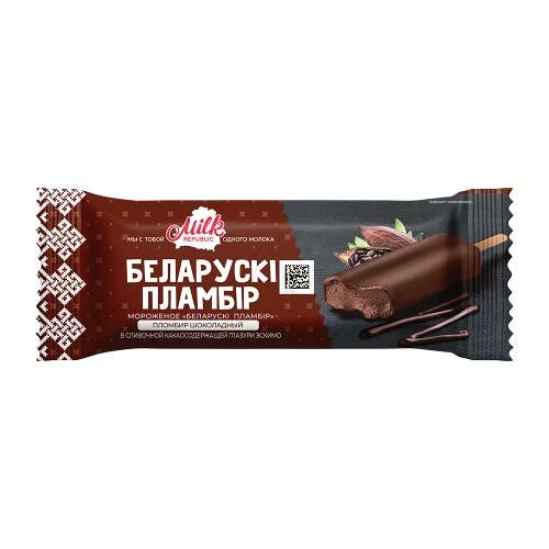 Мороженое Milk republic Беларускi пламбiр эскимо Шоколадное 80 г