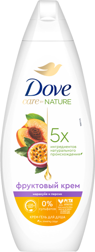 Гель для душа Dove персик-маракуйя, 250мл