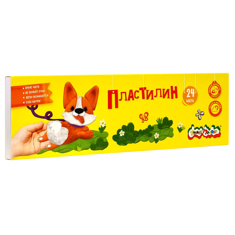 

Пластилин Каляка-Маляка, 24 цвета, со стеком, в ассортименте, Арт. ПКМ24-К, 360 г
