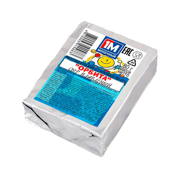 Сыр пл Орбита 20% брикет фольга 80г 1М Молочный