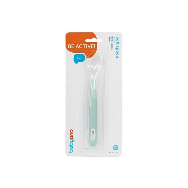 Ложка силиконовая узкая, 6м+, Babyono