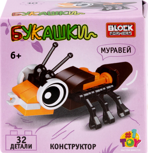 

Игрушка 1TOY Blockformers Букашки в ассортименте, 10 видов, Арт. Т23999