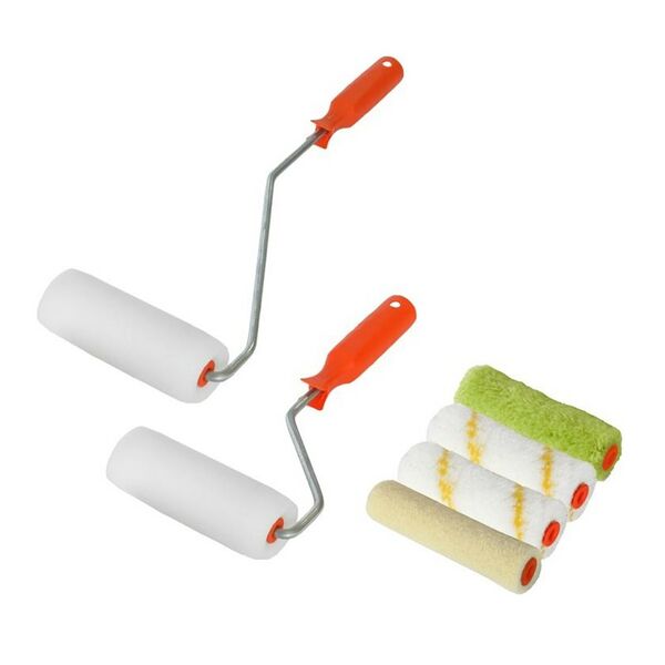 Набор мини-валиков Decor Black Edition mini Бравый Маляр, 2 ручки и 6 роликов