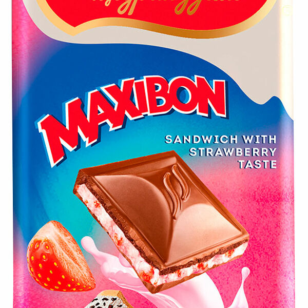 Шоколад Россия Щедрая душа Maxibon Клубника и печенье