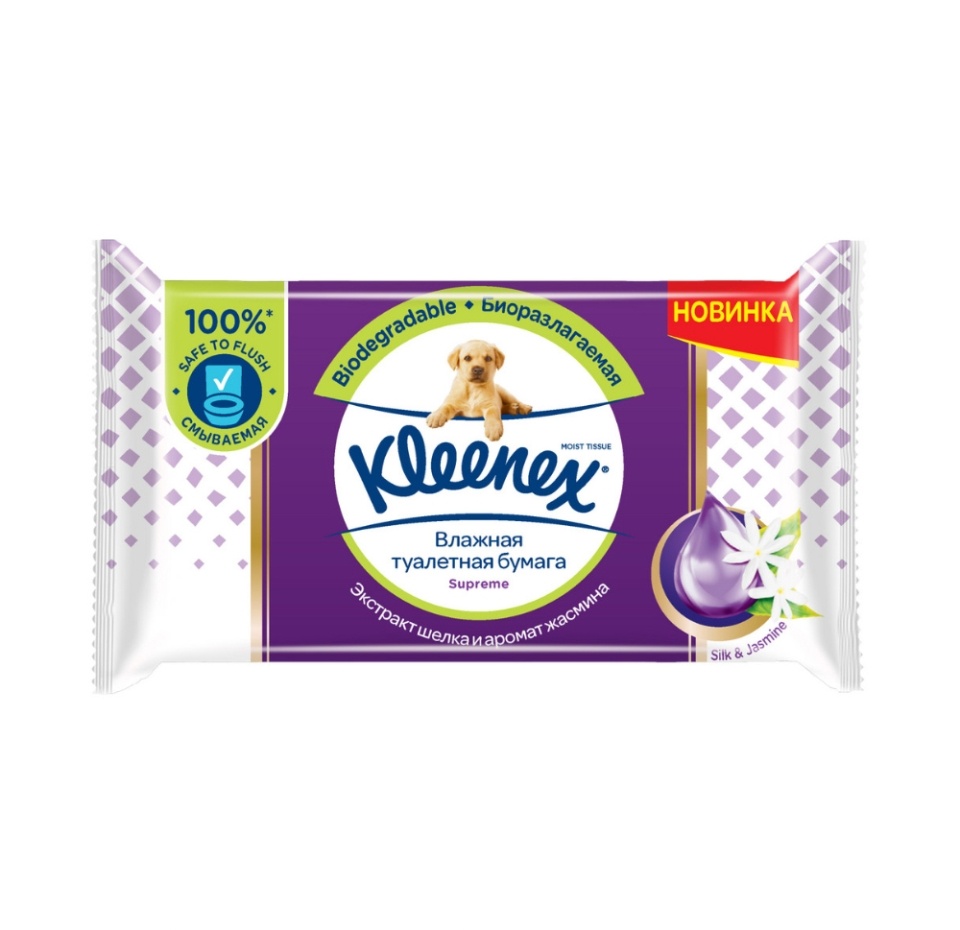 

Бумага туалетная Kleenex Supreme влажная 38 шт.