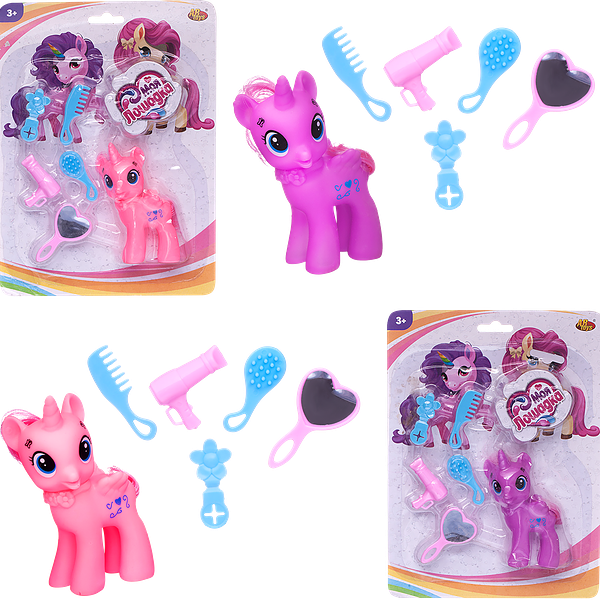 Игрушка ABTOYS Моя лошадка Пони-единорог, с аксессуарами, в ассортименте