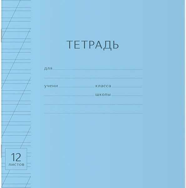Набор тетрадей ErichKrause Классика Visio голубая косая линейка 12л 10шт