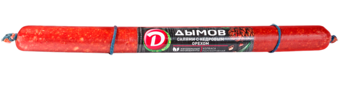 

Колбаса полукопченая Дымов Салями с кедровым орехом 180 г