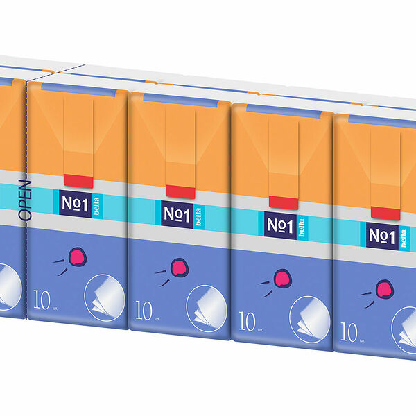 Платочки Bella бумажные трёхслойные 10 х 10 шт.