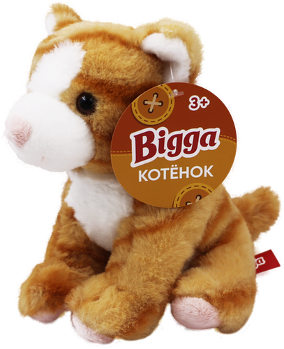 Игрушка мягкая BIGGA Котенок 20см, Арт. 2005040