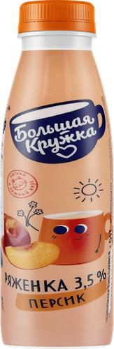 

Ряженка Большая Кружка Персик 3.5% 260 мл
