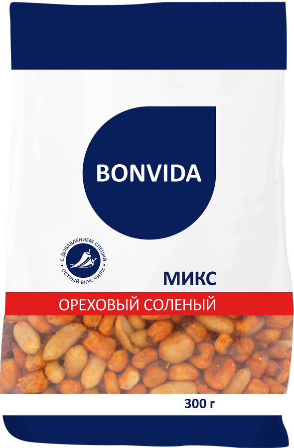 

Микс ореховый Bonvida соленый со вкусом чили, 500 г