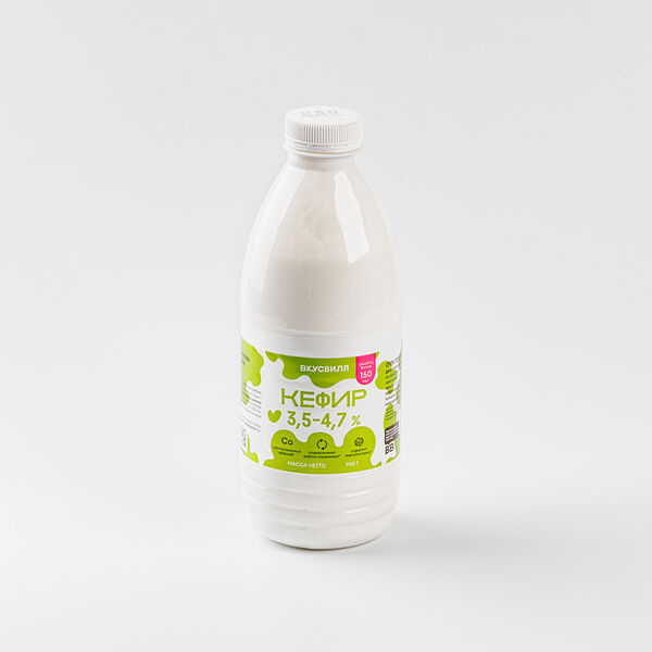 Кефир из цельного молока в бутылке, 900 г