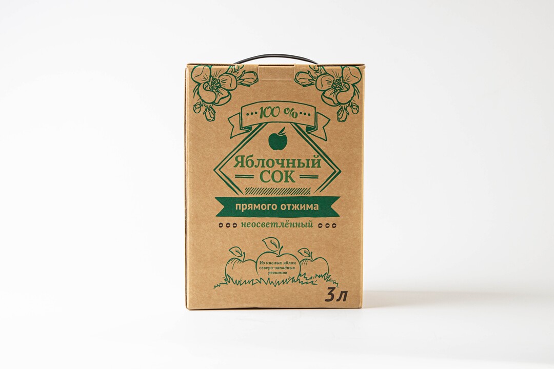 

Сок яблочный из кислых сортов, 3 л