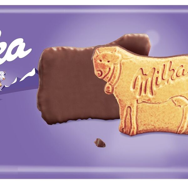 Печенье Milka Choco Cow покрытое молочным шоколадом, 200г