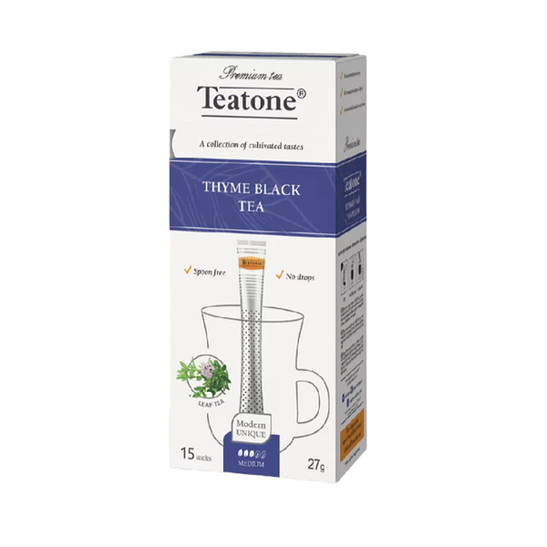 Чай черный Teatone Thyme Black Tea с чабрецом, 15 стиков 27 г