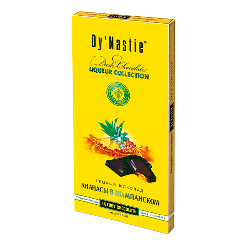 

Шоколад Dy'Nastie Liqueur collection темный ананасы в шампанском 100 г