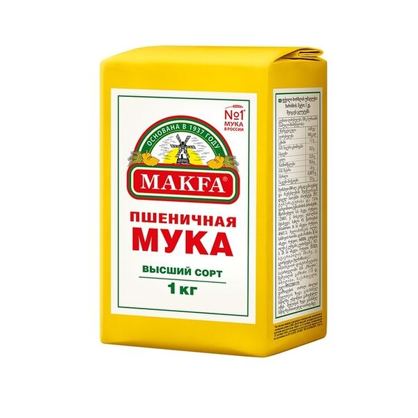 Мука Makfa пшеничная высшего сорта 1 кг
