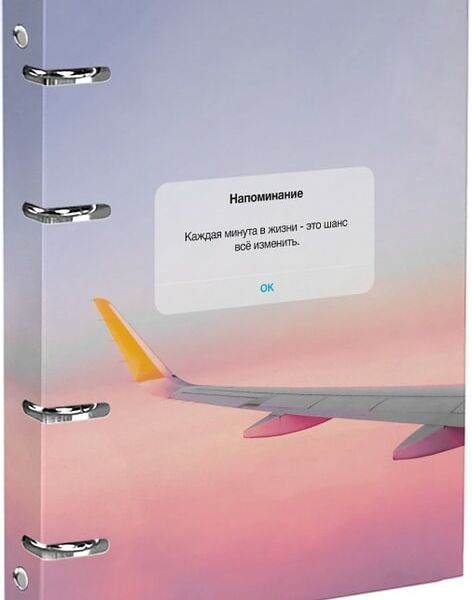 Тетрадь Schoolformat Напоминание тебе со сменным блоком на кольцах в клетку 120л А5+