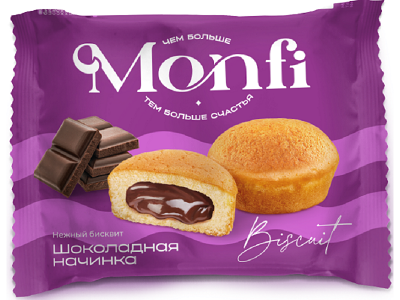 Печенье Monfi бисквитное с шоколадной начинкой 108 г