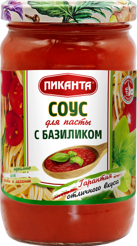 

Соус томатный Пиканта с базиликом, 350 г