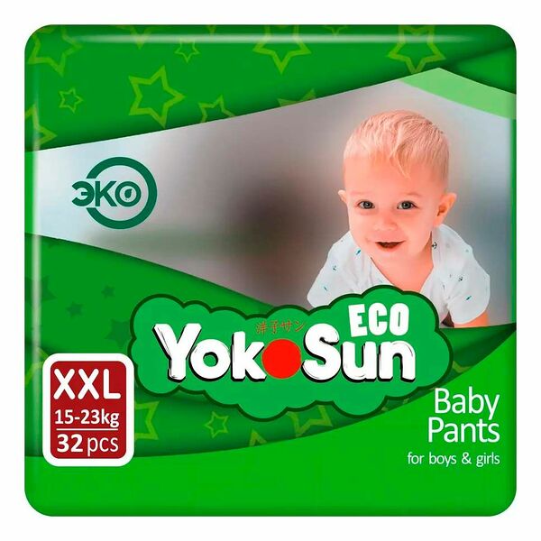 Подгузники-трусики YokoSun Eco XXL 15-23 кг 32 шт