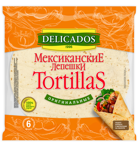 

Лепешки Delicados Tortillas мексиканские оригинальные 400 г
