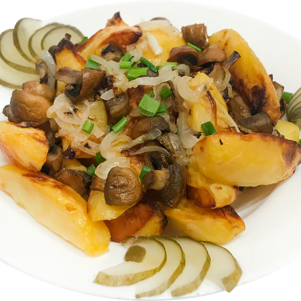 Картофель жареный с грибами вес 