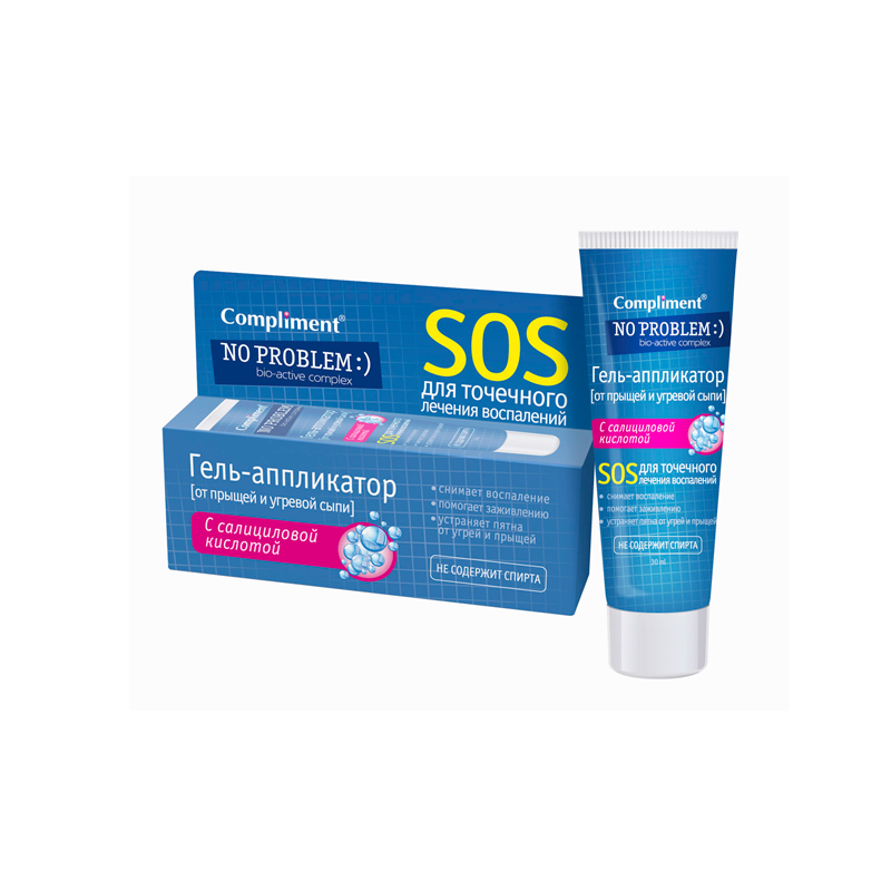 

Гель-аппликатор Compliment No problem от прыщей и угревой сыпи 25 мл