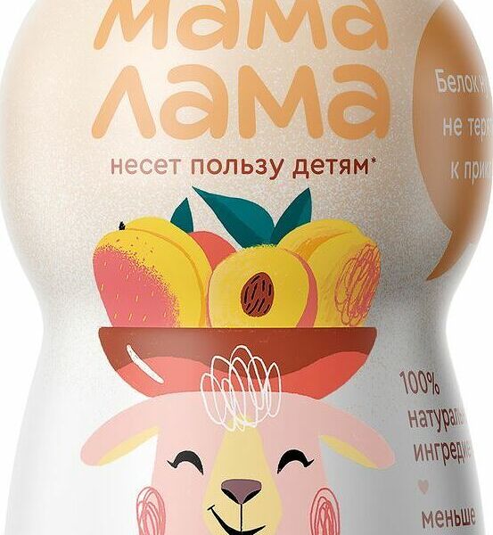 Йогурт питьевой Мама Лама персик 2,5%