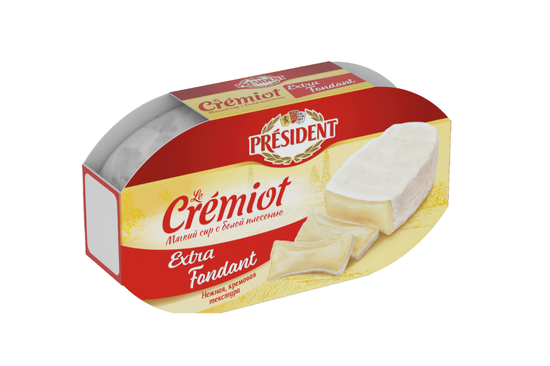 

Сыр President Le Cremiot Extra Fondant с белой плесенью 60% мягкий