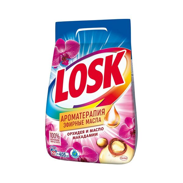 Лоск средство моющее синтетическое 4,05 кг Ароматерапия Орхидея и Масло Макадамии (27 стирок)