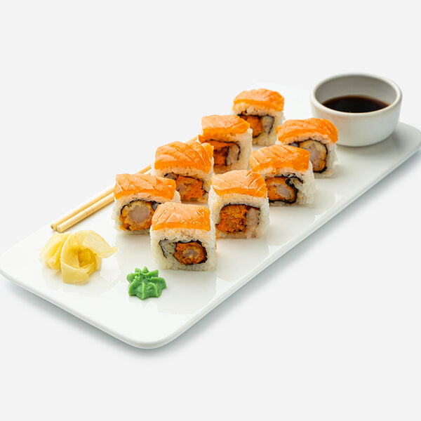 Ролл с креветкой и семгой 223г