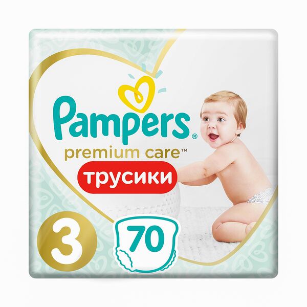 Трусики-подгузники Pampers Premium Care 3 (6-11 кг), 70 шт.